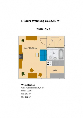 "Gemütliches Wohnen kompakt: 1-Zimmer-Wohnung in Bautzen"