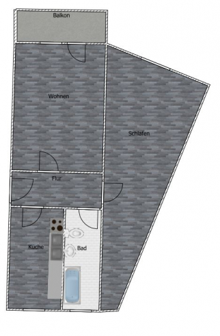 Charmante 2-Zimmer-Wohnung mit Balkon in Bautzen – Hochparterre in ruhiger Lage